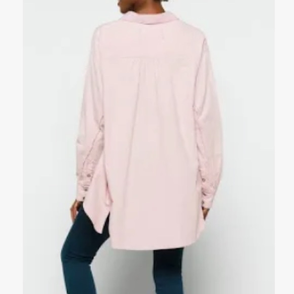 Free People Oxford Dreams Cotton Button-up Shirt   50% OFF - Picture 3 of 8